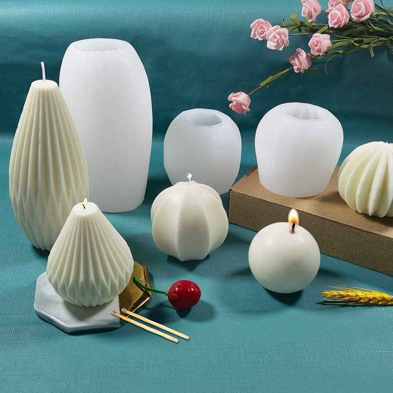 Candle Making Bath - Formy silikonowe 3D do świec, geometryczne