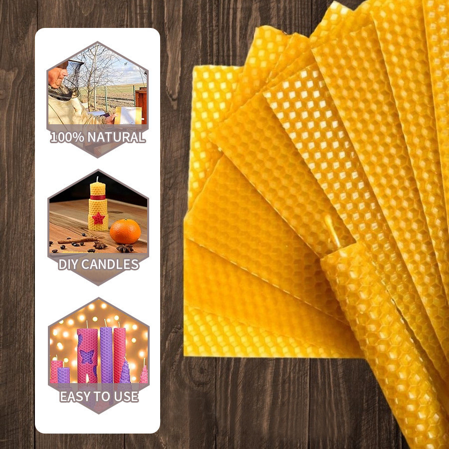 Candle Making Kit Beeswax - 10/20/30 sztuk naturalne arkusze wosku pszczelego