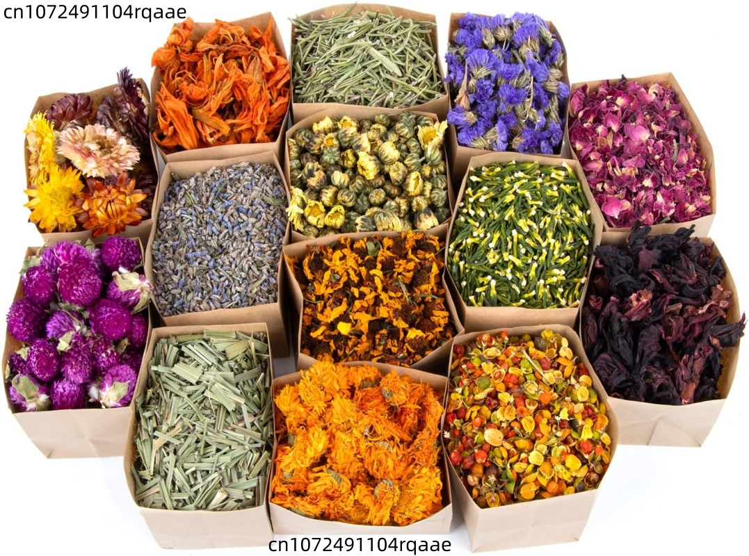 Candle Making Bath - Zestaw wysokiej jakości naturalnych suszonych kwiatów