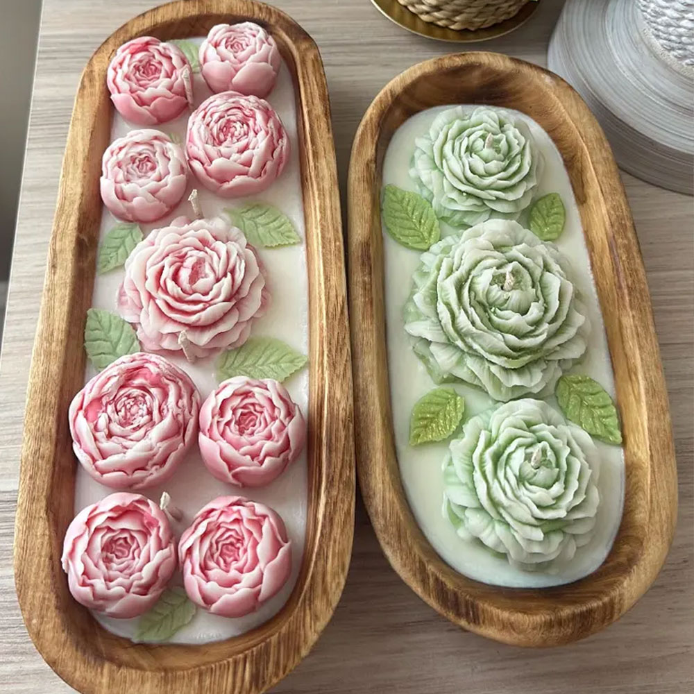 Piwonia Róża Silikonowe formy  – Candle Making Austin recenzja i cena