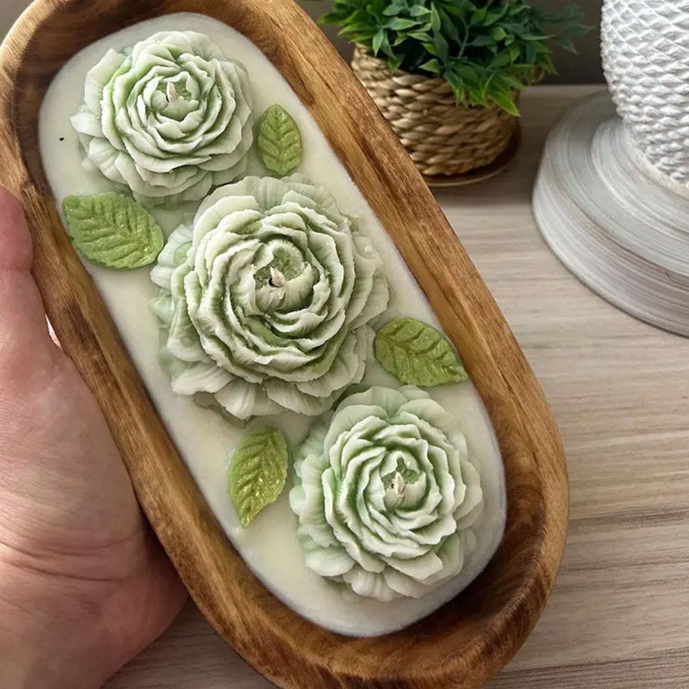 Piwonia Róża Silikonowe formy  – Candle Making Austin recenzja i cena