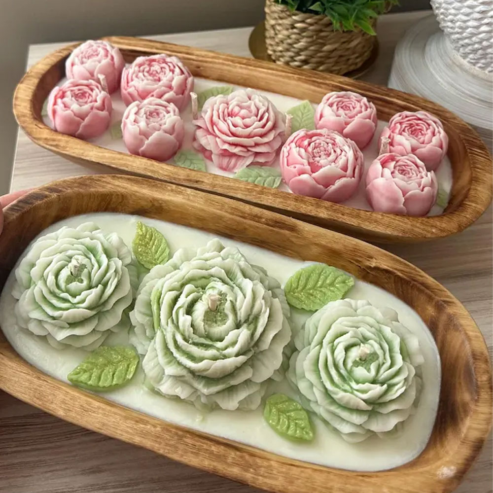 Piwonia Róża Silikonowe formy  – Candle Making Austin recenzja i cena