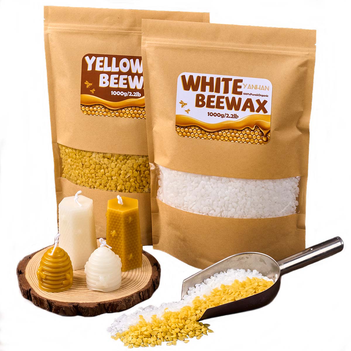 1000g czysty naturalny granulo – Candle Making Kit Beeswax recenzja i cena
